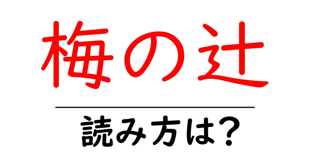 梅の辻駅の読み方は？鉄道の駅名の読み方を解説