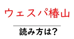 ウェスパ椿山駅の読み方は？鉄道の駅名の読み方を解説