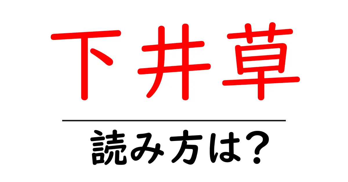 下井草駅の読み方は?鉄道の駅名の読み方を解説