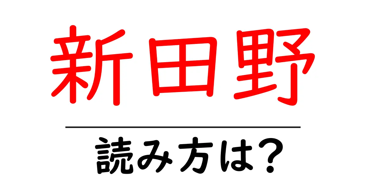 新田野駅の読み方は？鉄道の駅名の読み方を解説