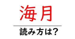 海月の読み方は？難読語の読みと意味を解説