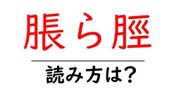 脹ら脛の読み方は？難読語の読みと意味を解説