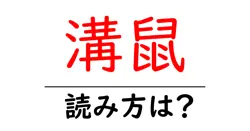 溝鼠の読み方は？難読語の読みと意味を解説
