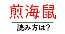 煎海鼠の読み方は？難読語の読みと意味を解説