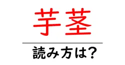 芋茎の読み方は？難読語の読みと意味を解説