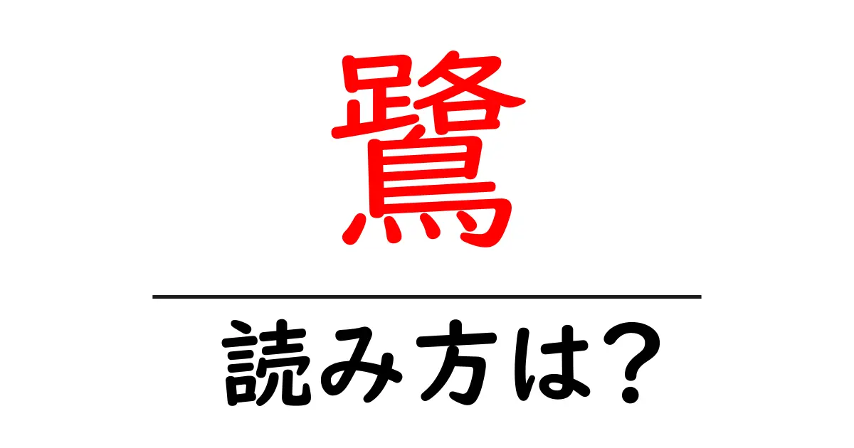 鷺の読み方は?難読語の読みと意味を解説